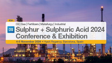 CRU Sulphur + Sulphuric Acid Conference and Exhibition 2024