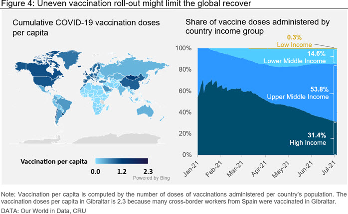 Figure 3: Delta variant seems less of a worry as hospitalisation remains manageable